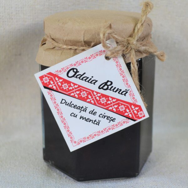 Dulceata de cirese cu menta 300g Odaia Buna